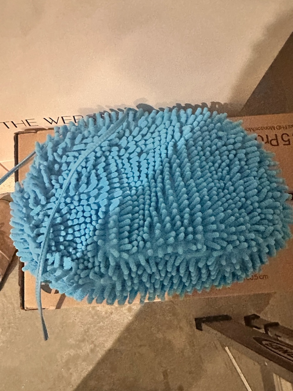 Blue Chenille Microfiber Purse